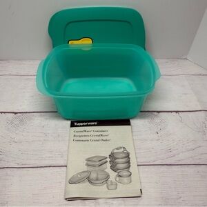 Tupperware Microwavable Crystal Wave Container 7364 Green - 1.7L